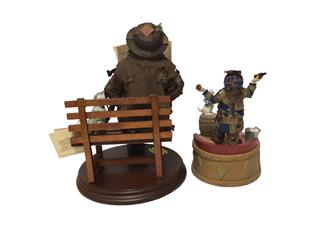 2PCS EMMETT KELLY CIRCUS COLLECTION BIG BUSINESS AND COCA-COLA MUSICAL FIGURINE